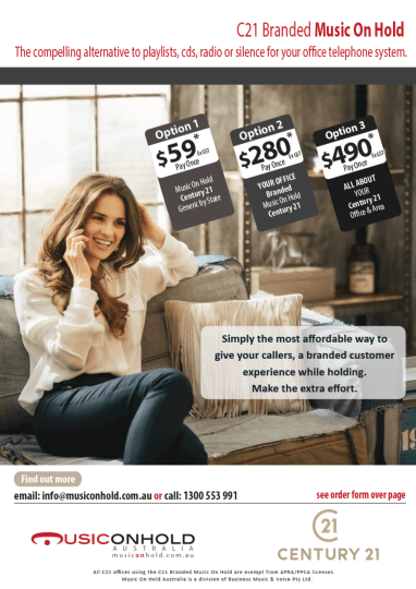 Century 21 Corporate Music On Hold | Music On Hold Australia